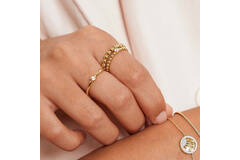 Sunshine Chaser - Zilver / 14kt GP - Zirkonia - 18,5cm